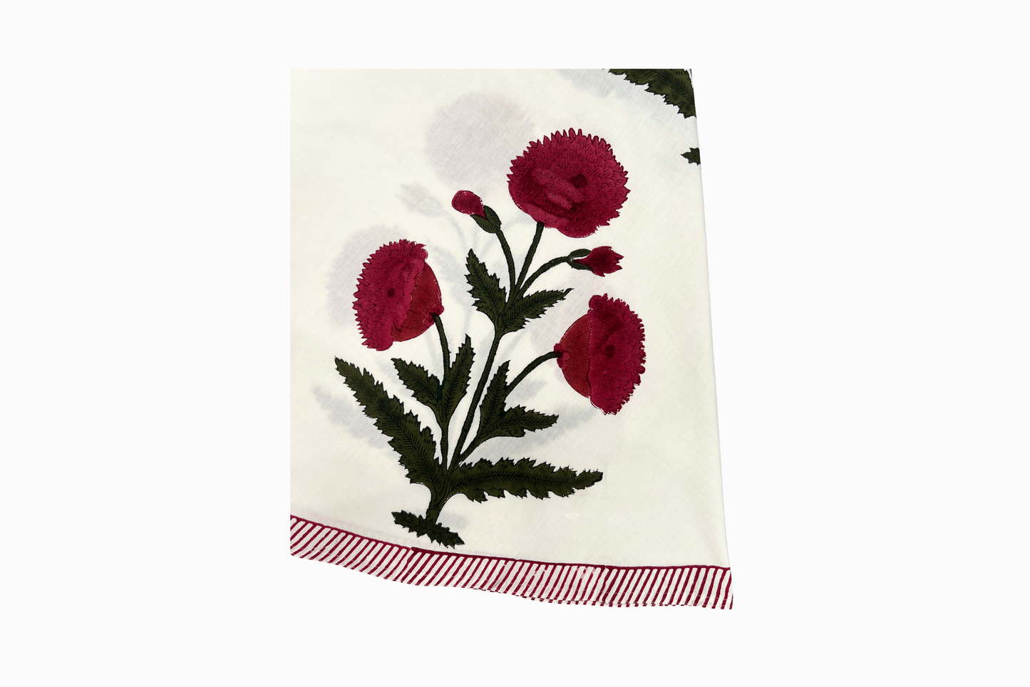 Poppy Print Cotton Tablecloth - Round (Extra Large)