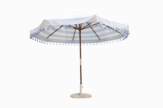 3m blue and cream stripe sunshade