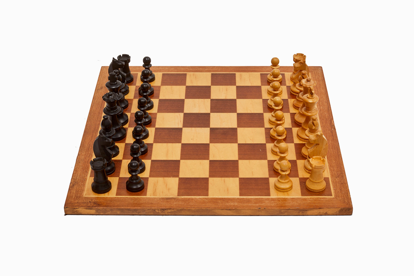 VIntage chess set and board