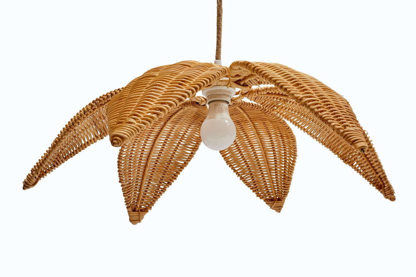 Rattan flower lamp shade large