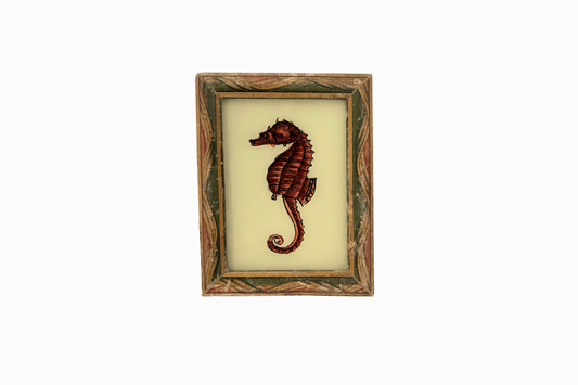 A Reverse Glass Painting of a Seahorse (Extra Small)