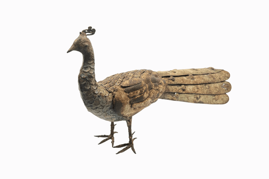 Rusty metal peacock