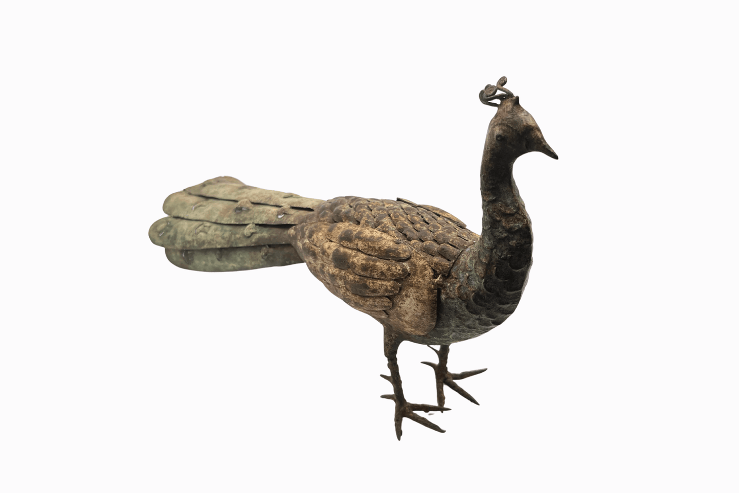 Rusty metal peacock