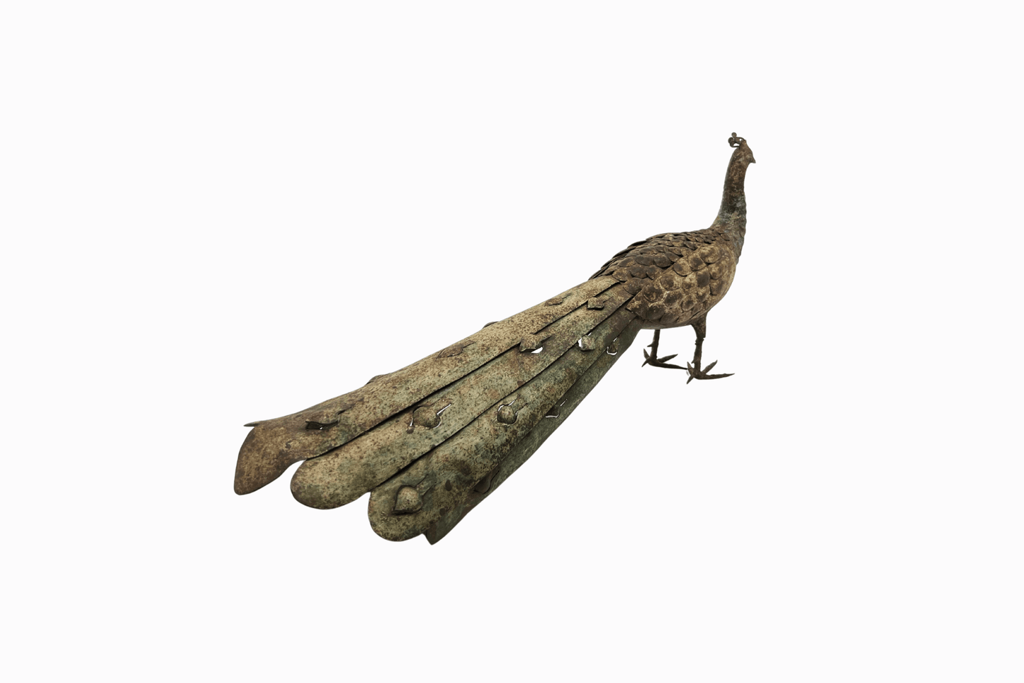 Rusty metal peacock