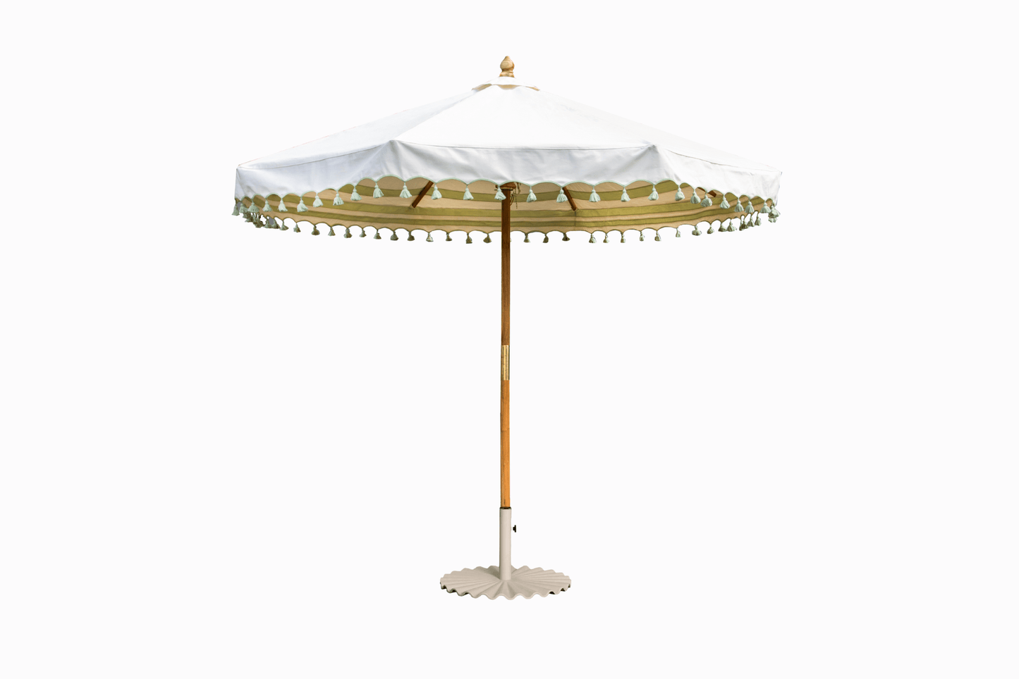 3m green and cream stripe sunshade