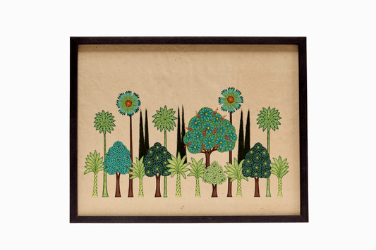 Miniature painting of Stylised trees
