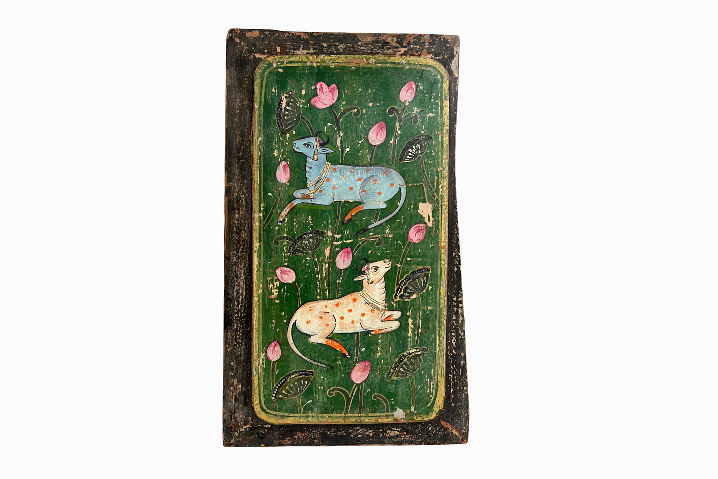 Holy Cows on a Green Panel