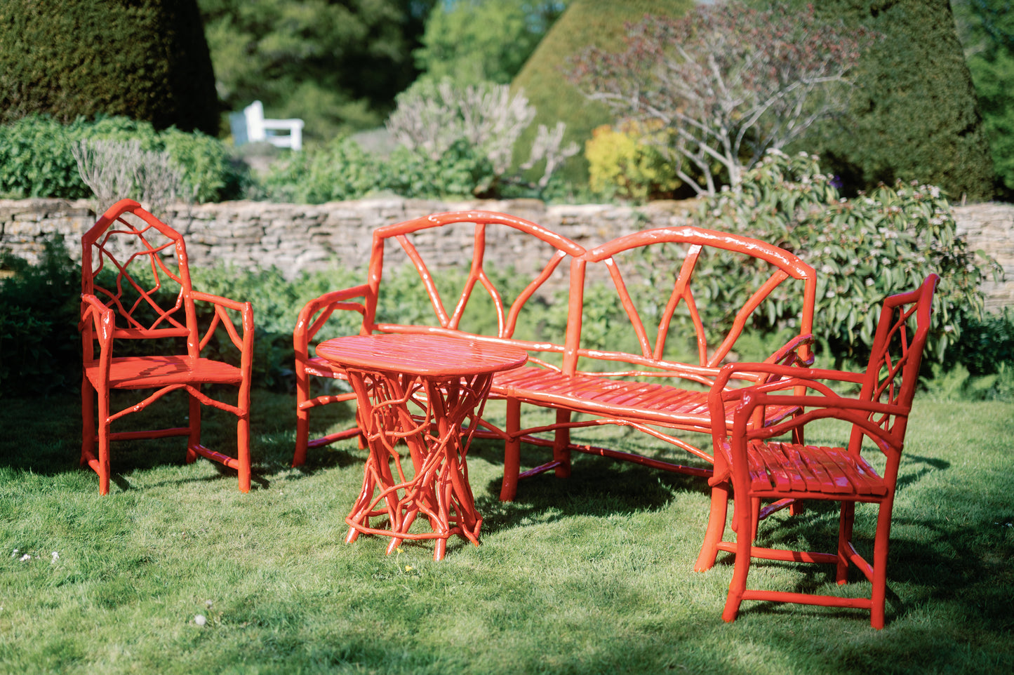 Maroc Baroque Octagon Table - Red