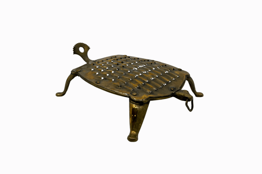 RALLADOR DE TORTUGA DE BRONCE VINTAGE