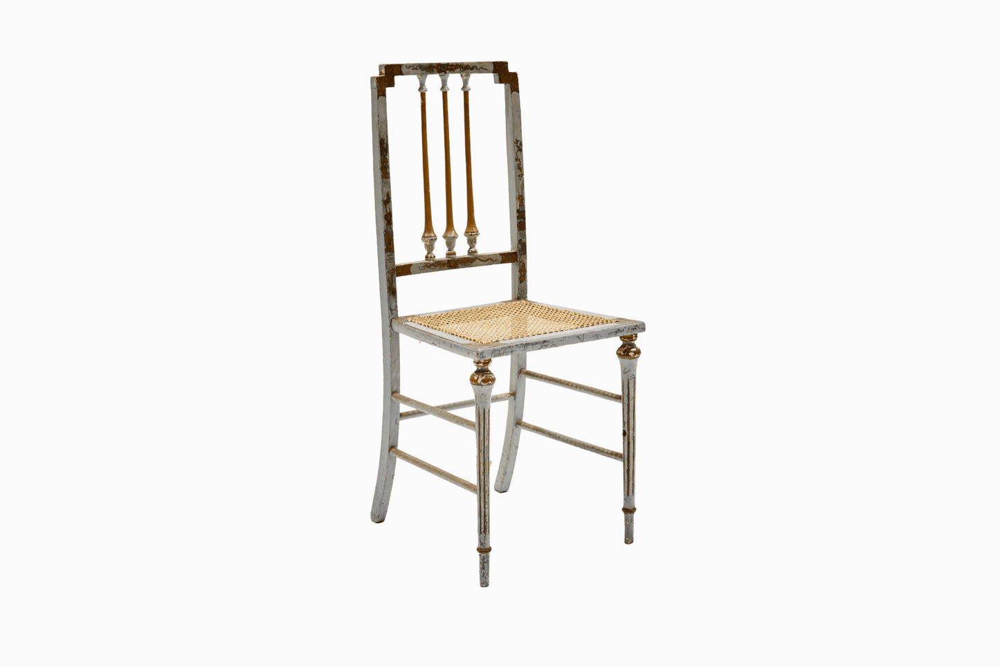 Vintage Chinoiserie Chair - Light Blue