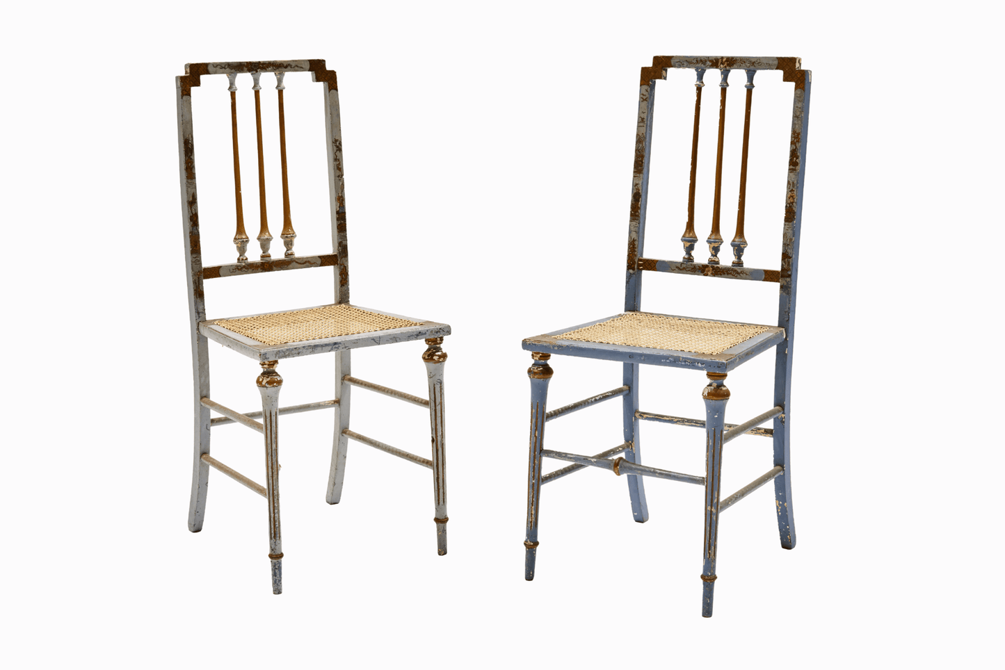 Vintage Chinoiserie Chair - Light Blue