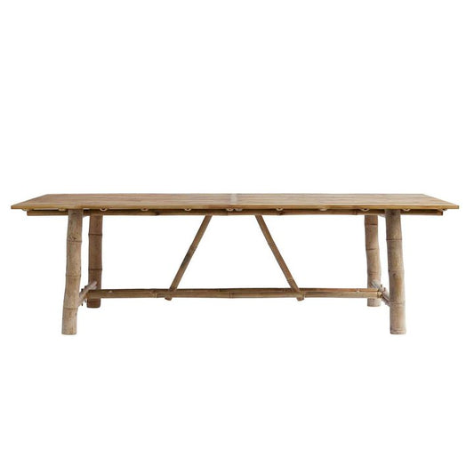 Mesa de comedor de bambú rectangular 