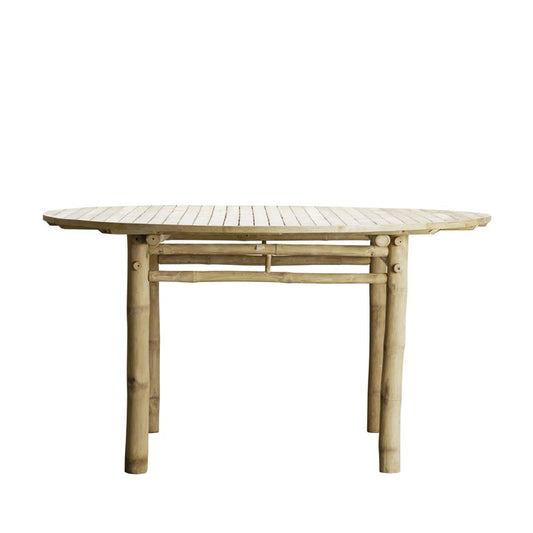 Mesa de comedor redonda de bambú - 2 tamaños 