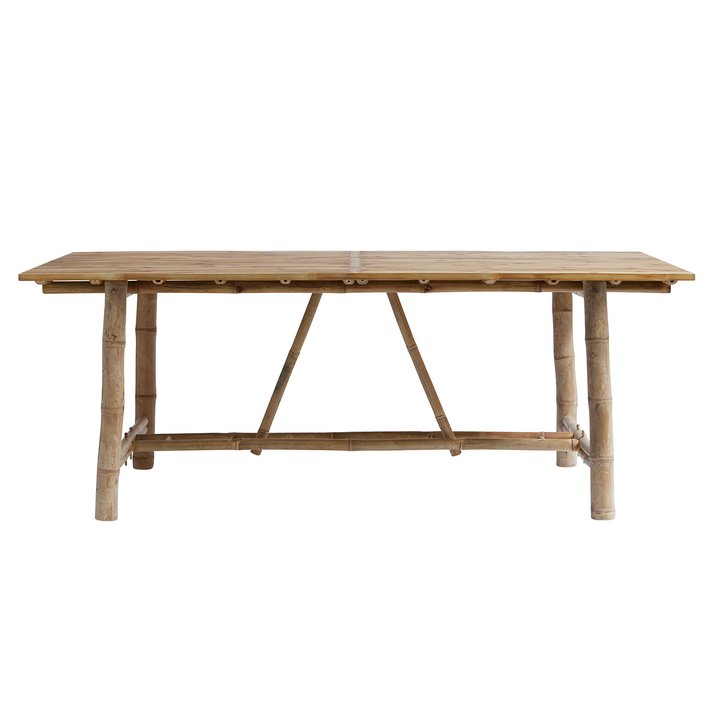 Mesa de comedor de bambú rectangular 