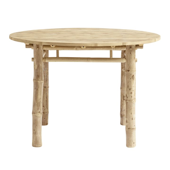 Mesa de comedor redonda de bambú - 2 tamaños 