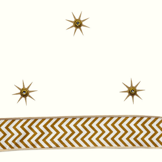 Metal Frame Raj Inner Canopy - Gold Star - Cream - 2nd Canopy