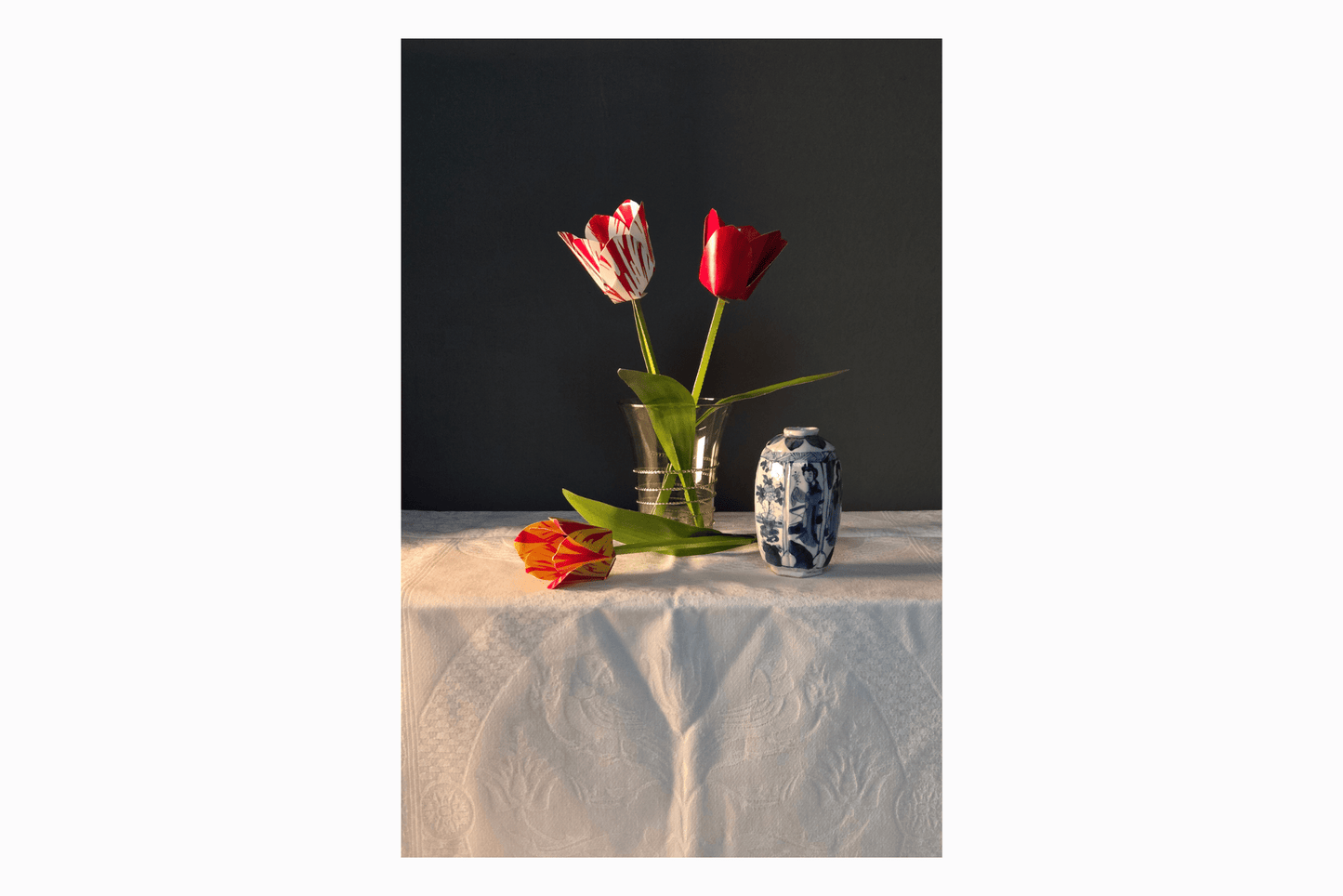 Flat pack paper tulips