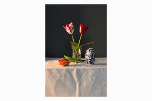 Flat pack paper tulips