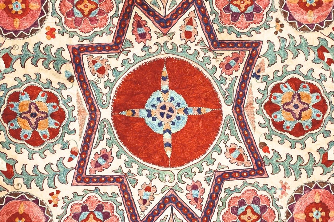 Suzani embroidered throw A
