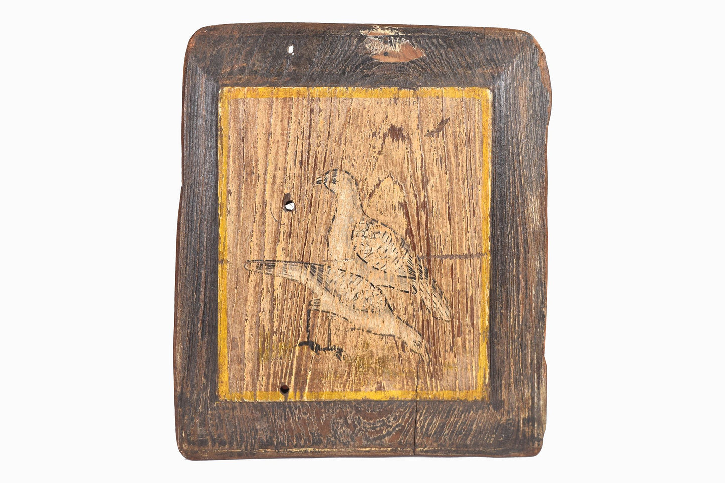Panel pájaro de madera pintado Ref 1