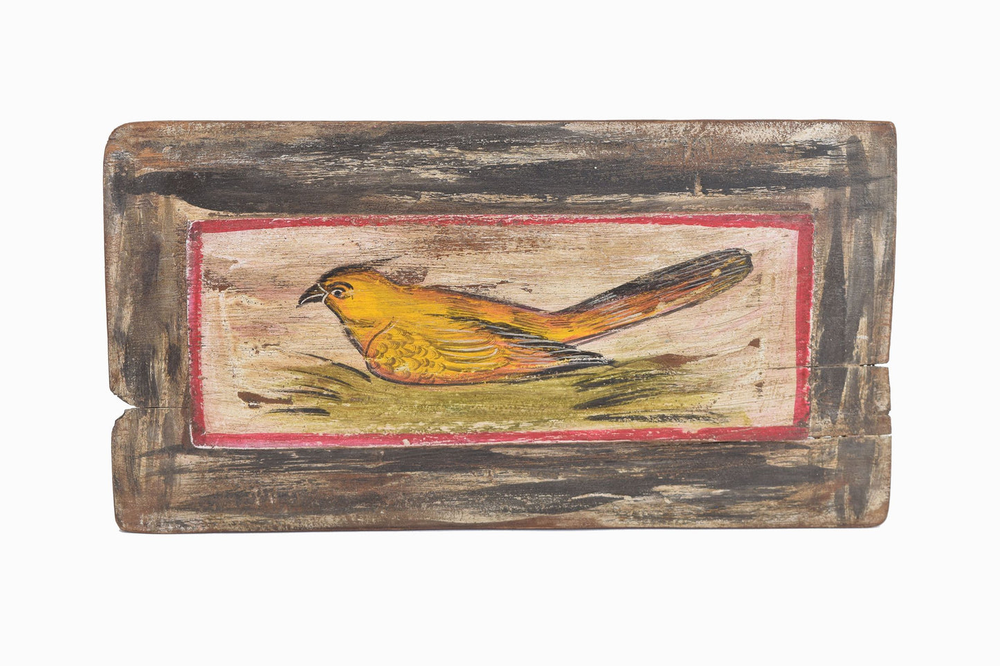 Panel pájaro de madera pintado Ref 3