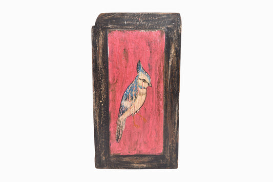 Wooden painted bird panel Ref 4