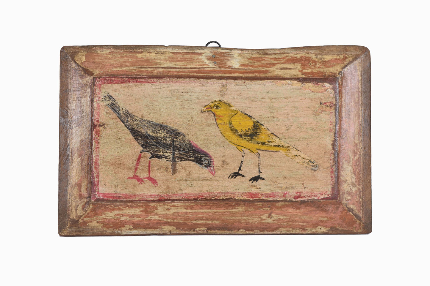 Panneau oiseau en bois peint Réf 5