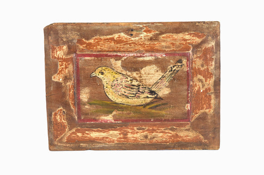 Wooden painted bird panel Ref 6