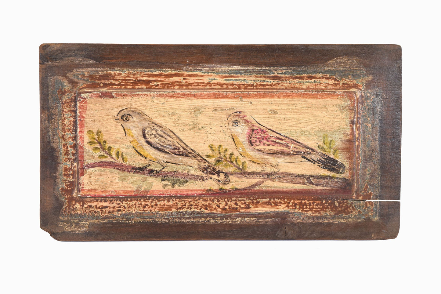 Wooden painted bird panel Ref 7