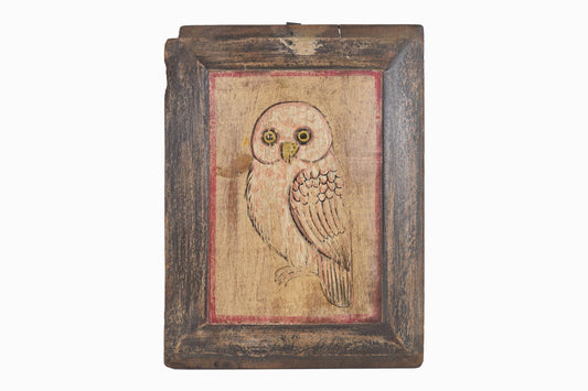 Wooden painted bird panel Ref 8