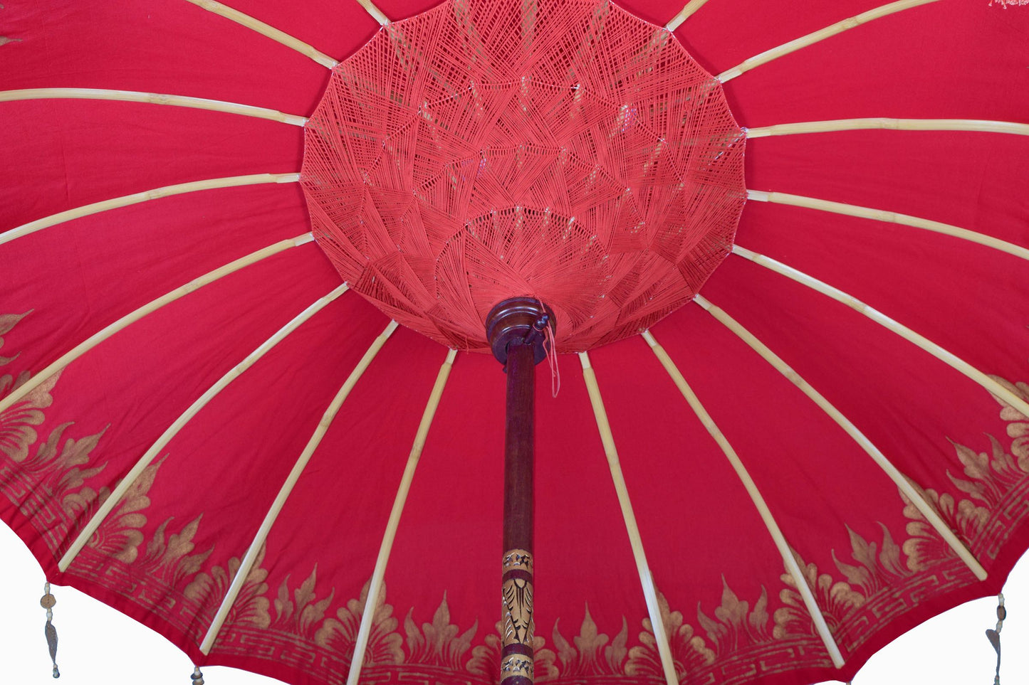 Balinese Parasol red/gold