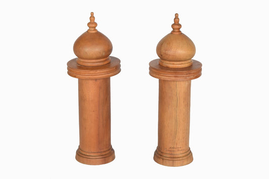 Vintage French wooden salt and pepper grinders