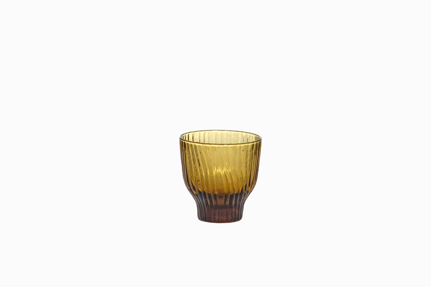 GROOVED GLASS 250ML TUMBLER AMBER (SINGLE)