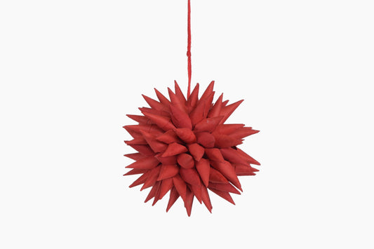 RED PAPER SPIKE DECORATIONS