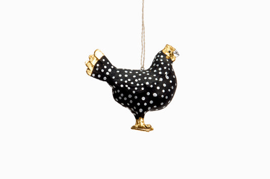 SUBTLE AND SOPHISTICATED HENS BLACK WHITE SPOTS