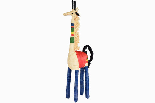 African straw giraffe ornament