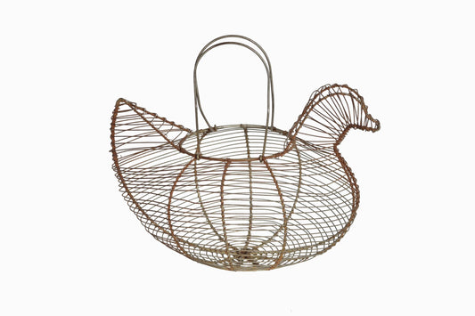Vintage French wire egg basket
