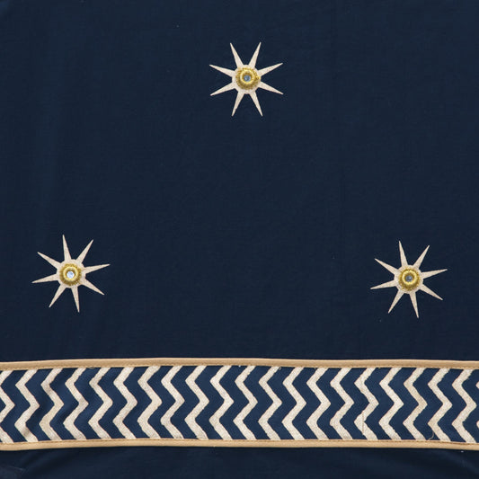 Traditional Raj Inner Canopy - Gold Star - Indigo