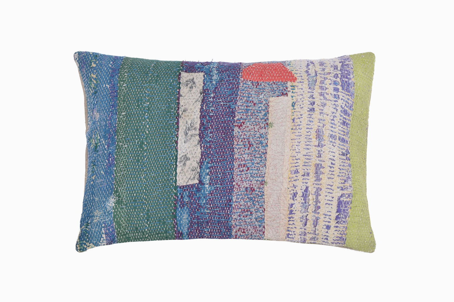 Coussin point Kantha Réf 9