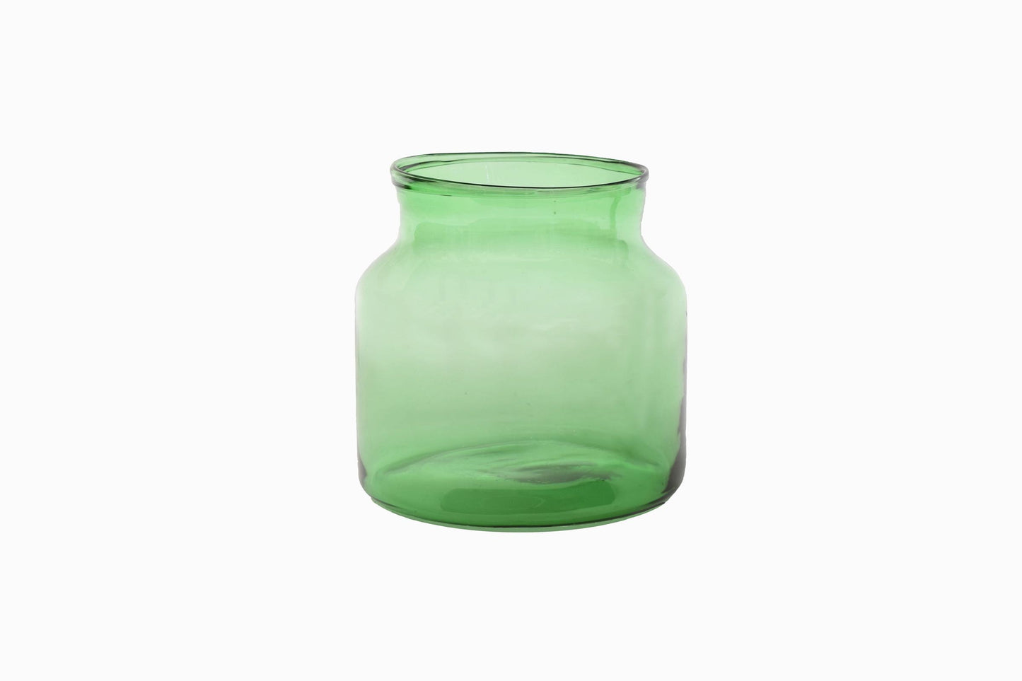 Vase en verre vert d'Europe de l'Est