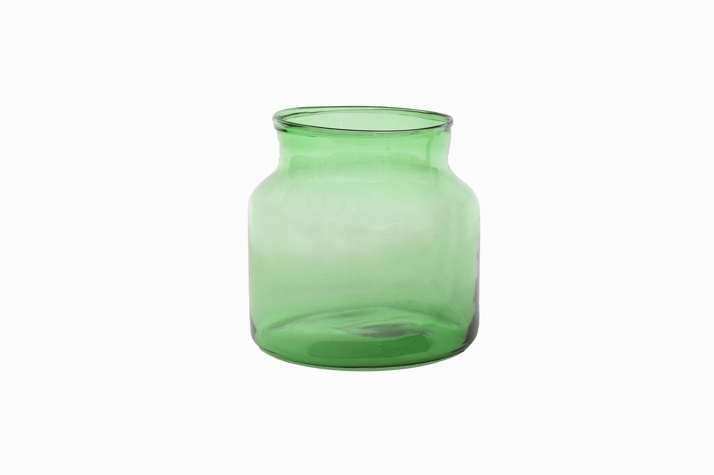 East European green glass vase