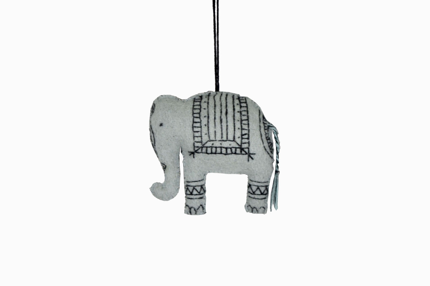 Decoración de elefante de fieltro