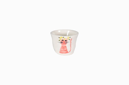 Small Vietnamese cup pink striped cat