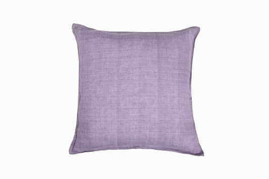 Linen cushion purple