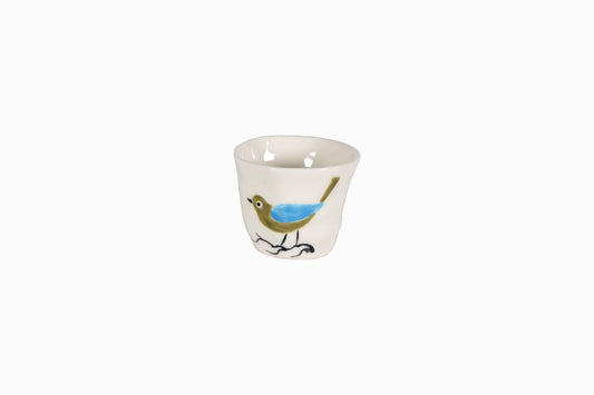 Small Vietnamese cup blue and green bird