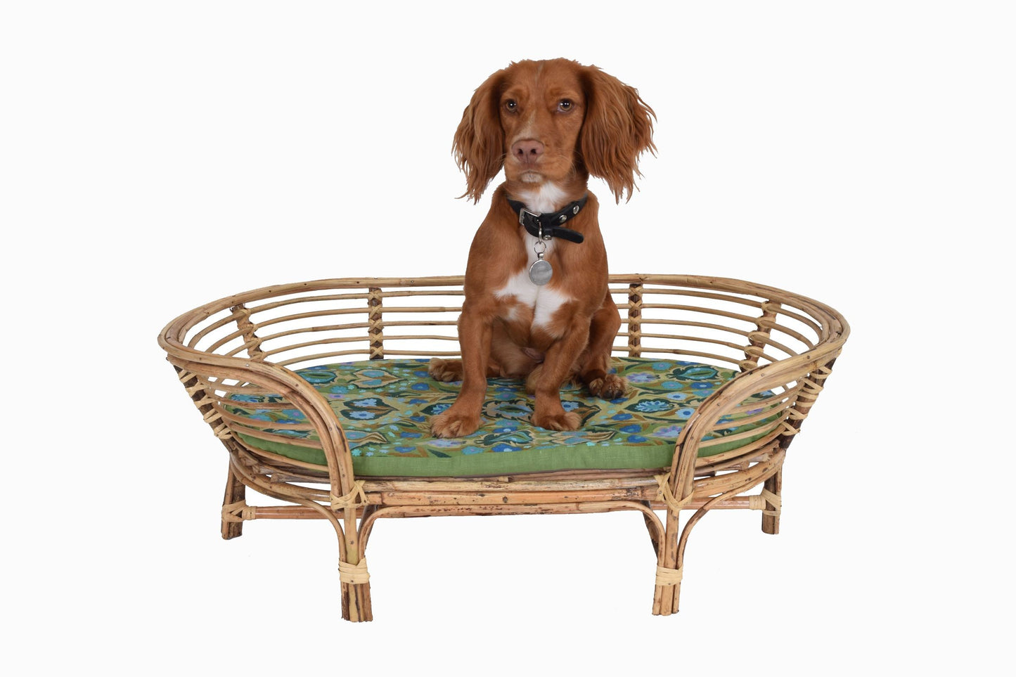 BAMBOO DOG BED WITH CUSHION