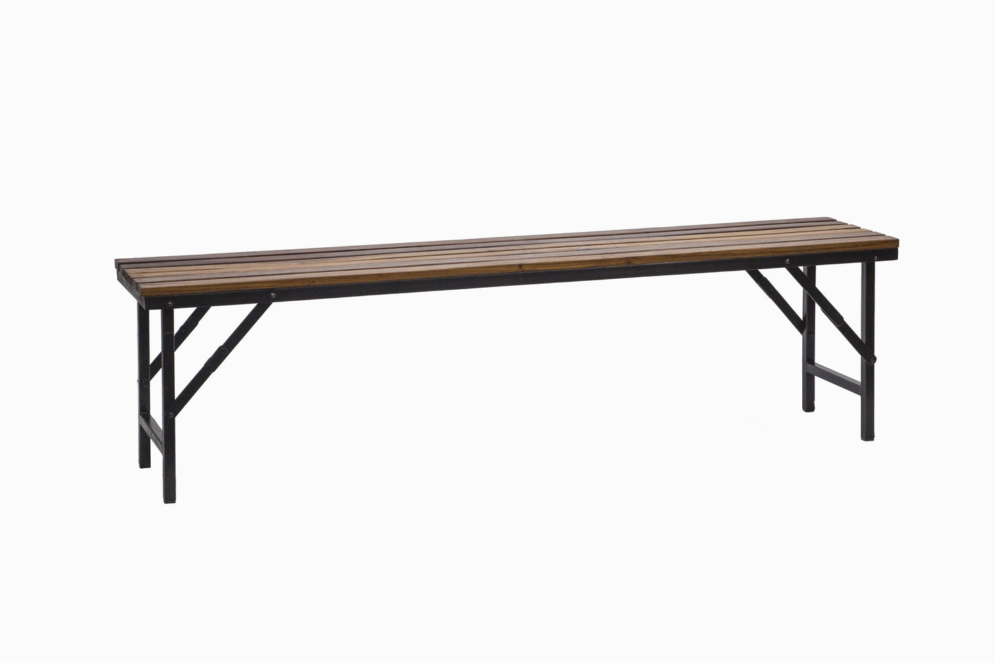 WOOD & IRON FOLDING BENCH