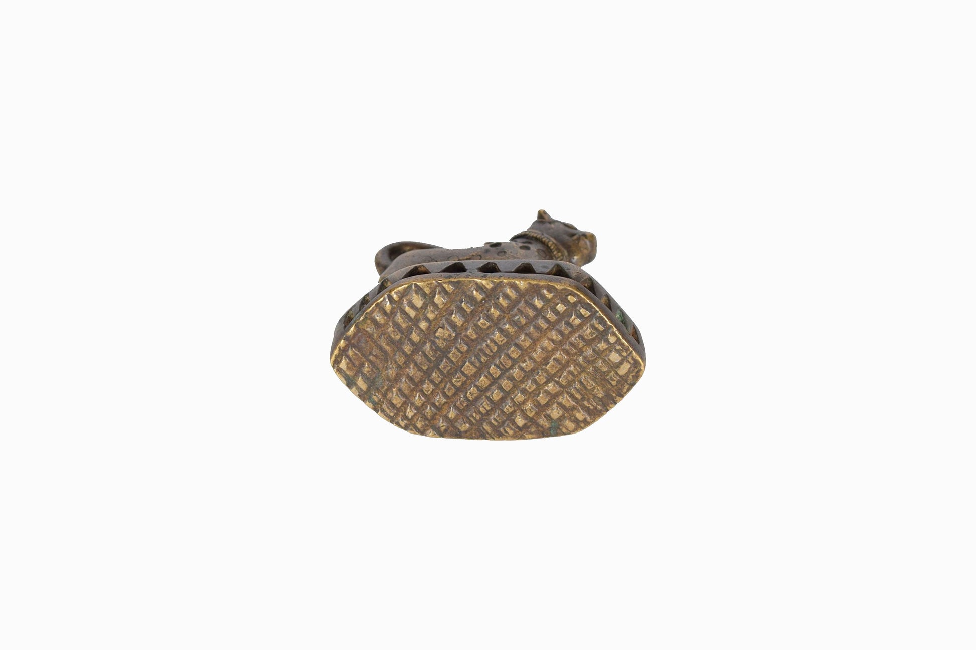 Vintage brass Indian foot scrubber with a leopard handle – Raj