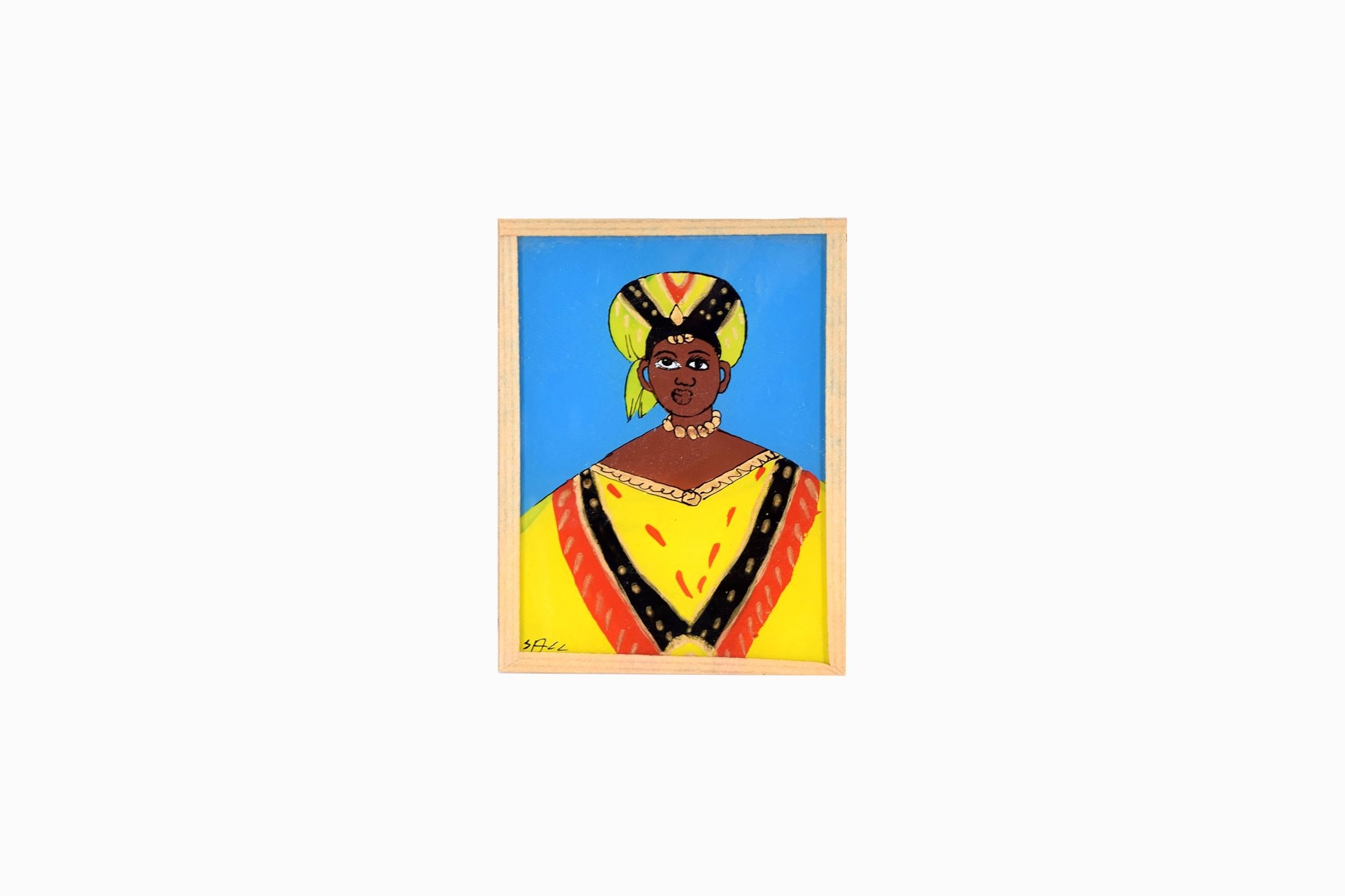 Senegalese glass painting Ref SGP14 – Raj Tent Club Shop