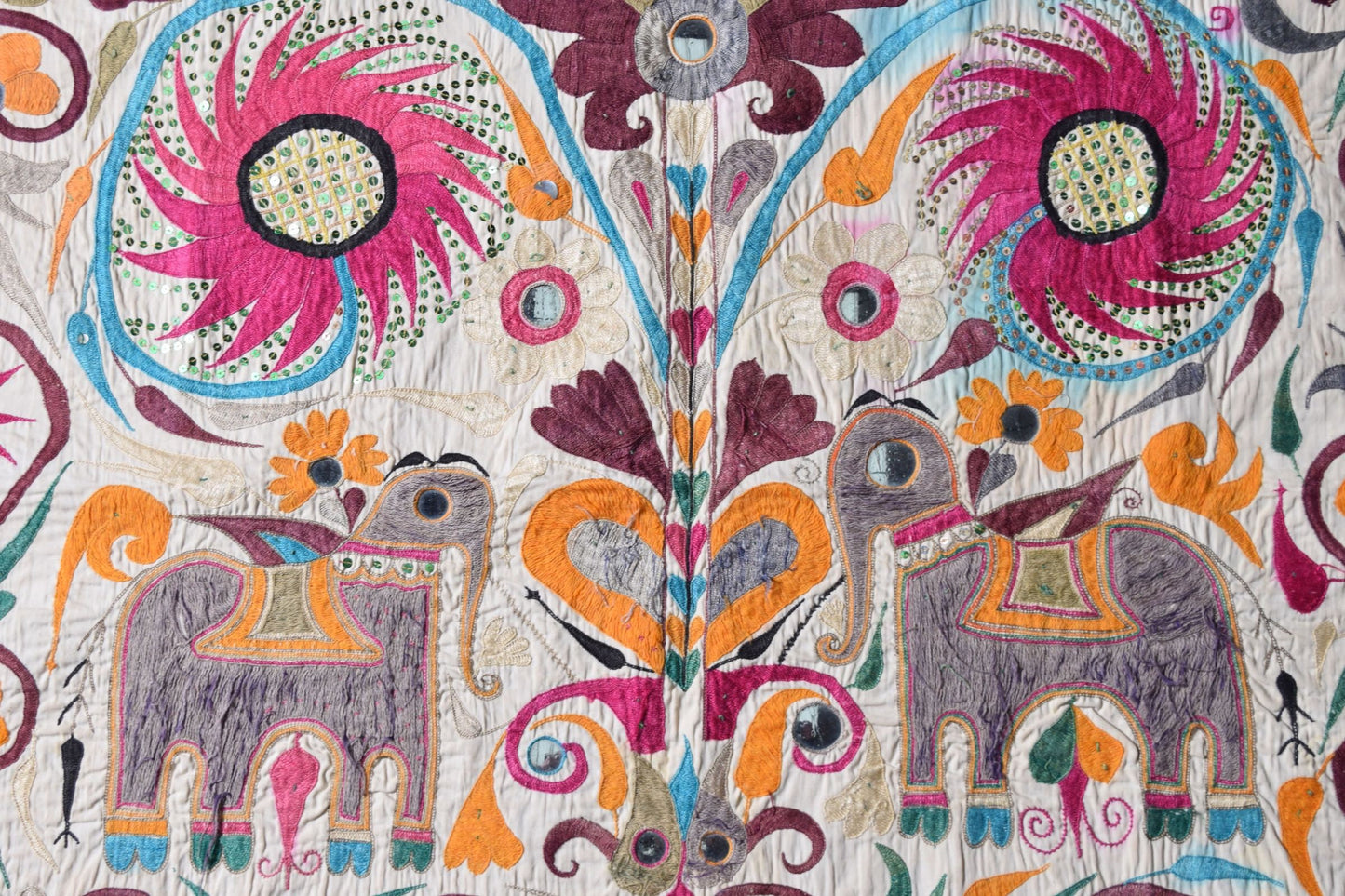 A old embroidered wall hanging from Gujurat WH71